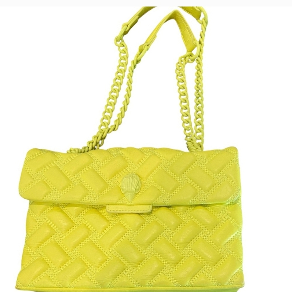 Kurt Geiger Yellow Quilted Bag - Picture 3 of 14